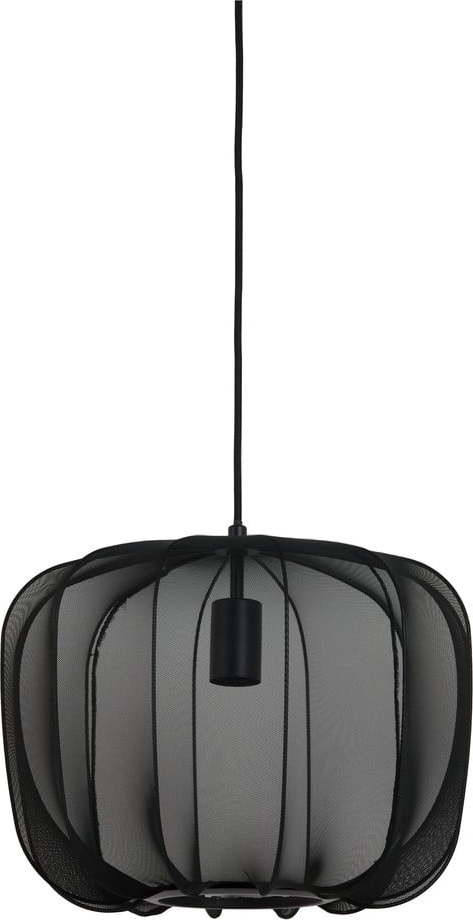 Černé závěsné svítidlo s textilním stínidlem ø 40 cm Plumeria – Light & Living