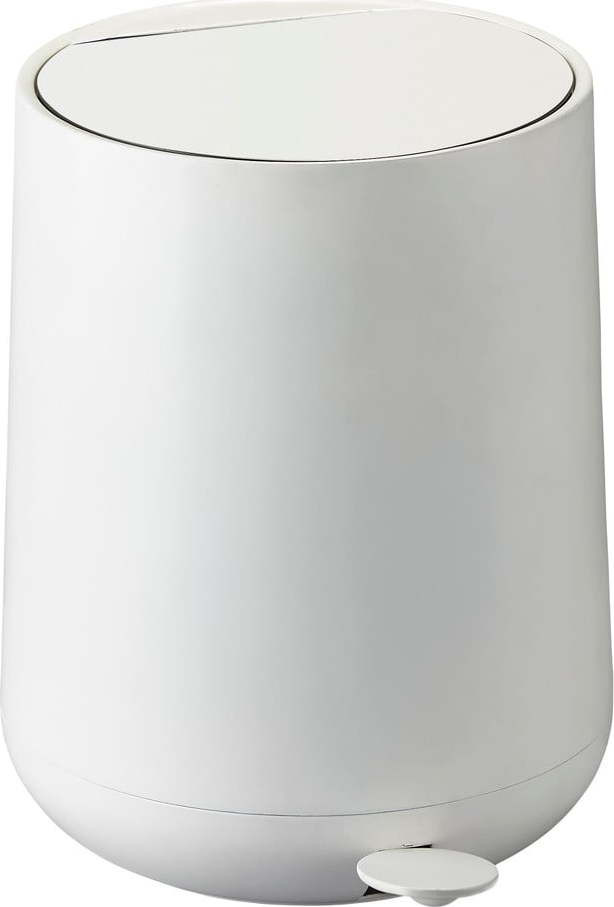 Bílý pedálový plastový odpadkový koš 5 l Nova – Zone