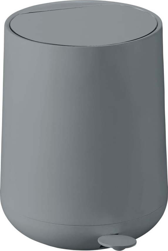 Tmavě šedý pedálový plastový odpadkový koš 5 l Nova – Zone