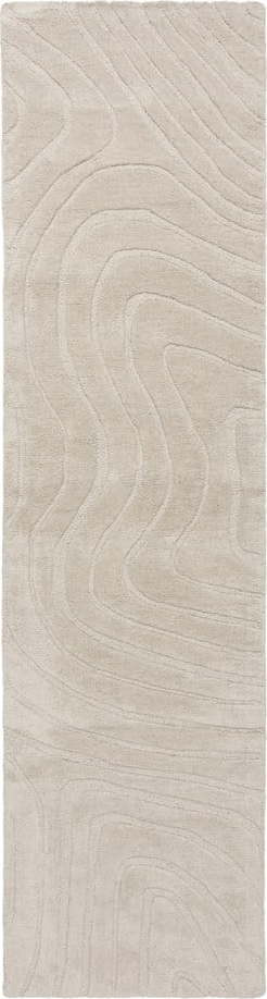Krémový ručně tkaný vlněný běhoun 60x230 cm Mesmerise Natural – Flair Rugs