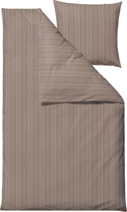 Damaškové povlečení taupe na jednolůžko 140x200 cm Noble – Södahl