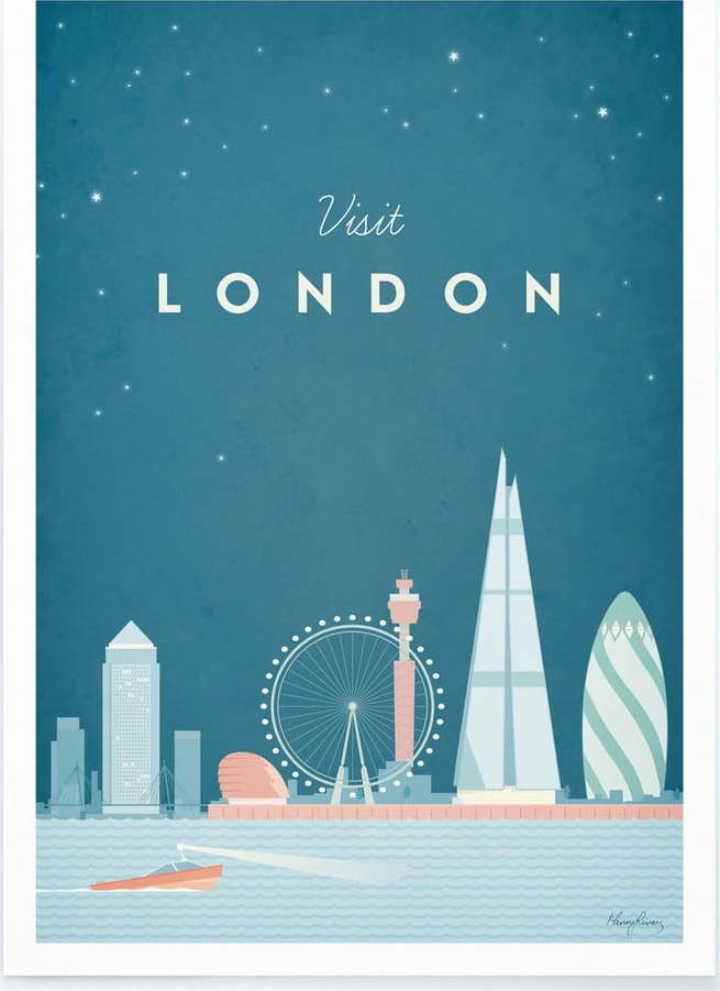 Plakát Travelposter London, 30 x 40 cm