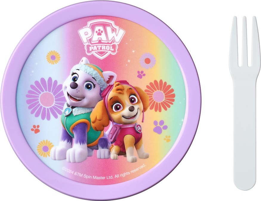 Dětský svačinový box s vidličkou Paw patrol girls – Mepal