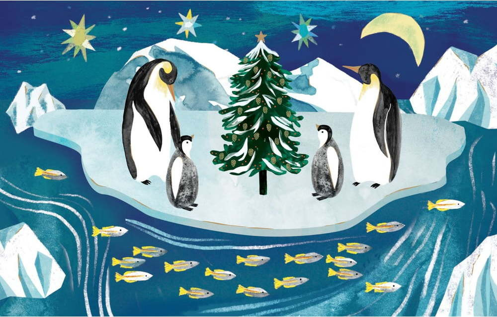 Přání s vánočním motivem v sadě 8 ks Go with the Floe – Roger la Borde