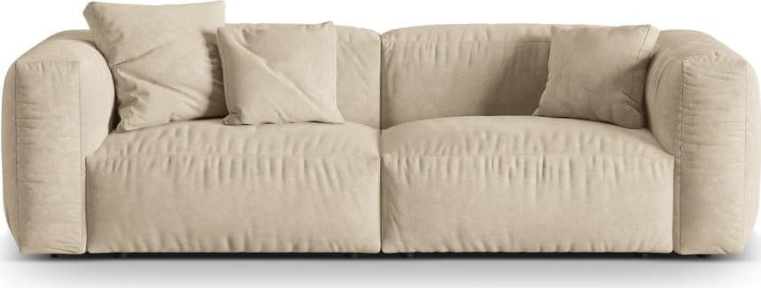 Béžovokrémová modulární pohovka z textilie bouclé 240 cm Martina – Micadoni Home