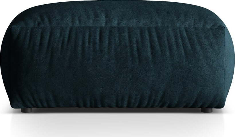 Tmavě modrá modulární podnožka z textilie bouclé Martina – Micadoni Home