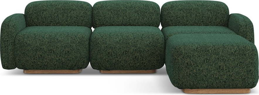 Tmavě zelená modulární rohová pohovka (variabilní roh) Ailani – Makamii