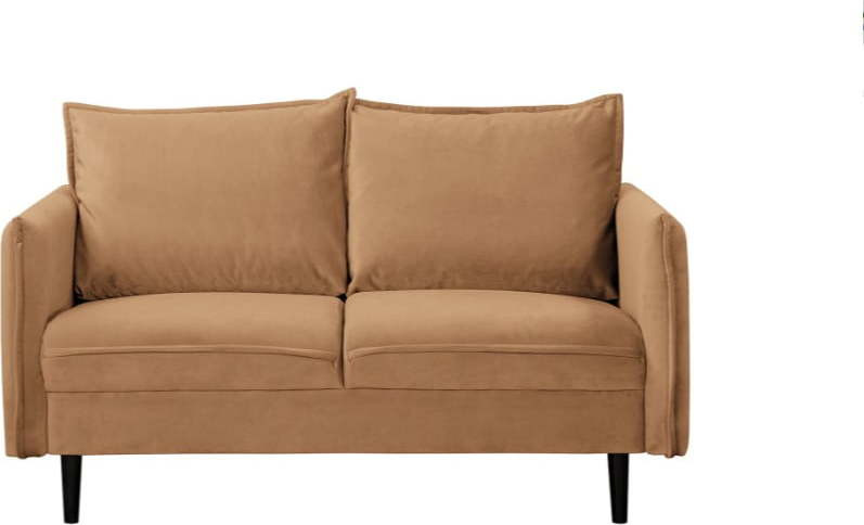 Hnědá sametová pohovka 138 cm Juli – Ropez