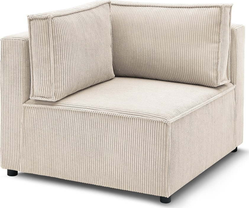 Krémový variabilní manšestrový modul pohovky Nihad modular – Bobochic Paris