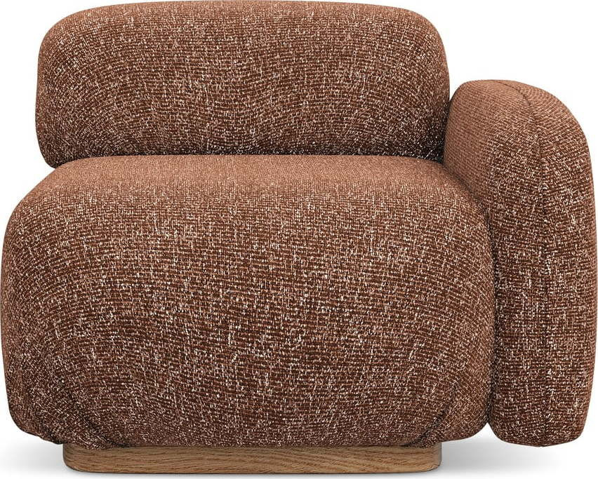 Oranžový/hnědý modul pohovky (pravý roh) Ailani – Makamii