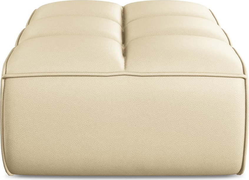 Krémová modulární podnožka z imitace kůže Kalai – Makamii