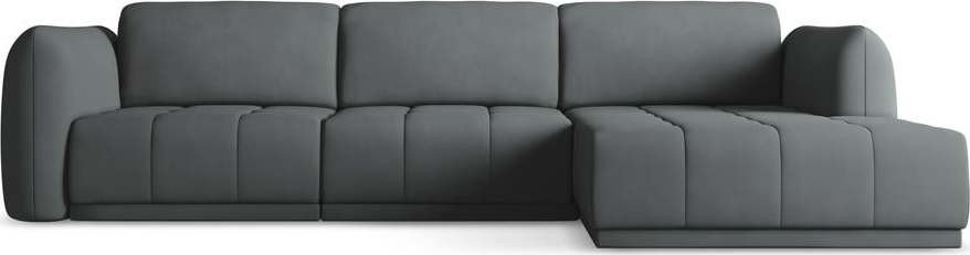 Tmavě šedá rohová pohovka (pravý roh) Hoku – Makamii