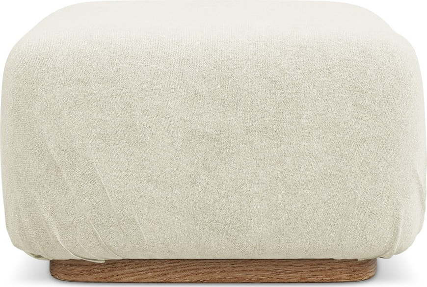 Krémová modulární podnožka z textilie bouclé Ailani – Makamii