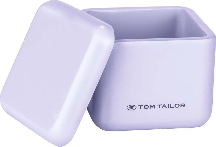 Fialový koupelnový organizér na vatové tampony z polyresinu Tom Tailor T-Rounded – Wenko