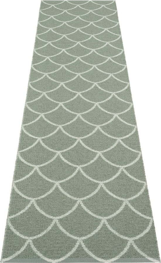Zelený vnitřní a venkovní běhoun 70x300 cm Kotte Army Sage – Pappelina