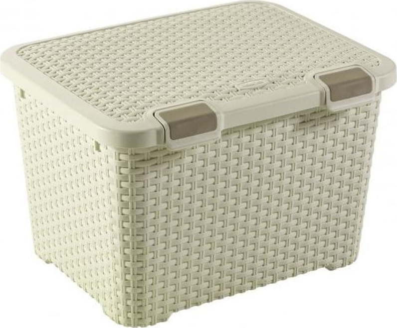 Béžový úložný box Curver Trunk, 43 l