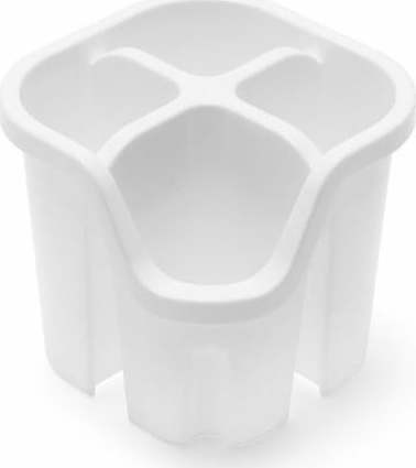 Bílý plastový odkapávač na příbory 14x14 cm Signature – Addis