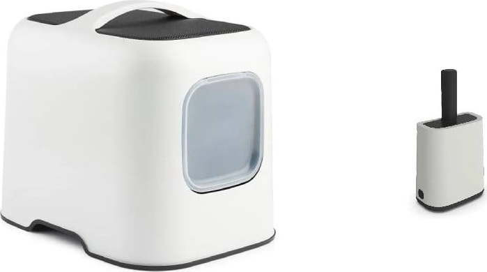 Bílá sada kočičího záchodu a lopatky Biala – Rotho