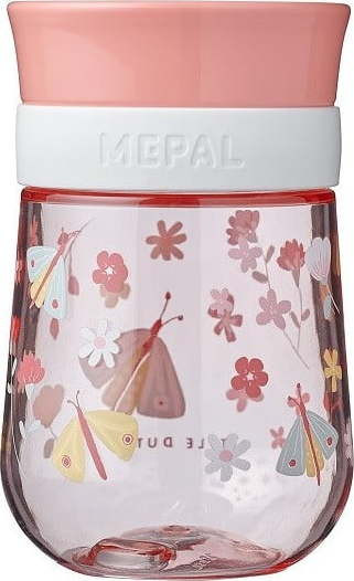 Světle růžový tritanový dětský hrnek 300 ml Flowers & butterflies – Mepal