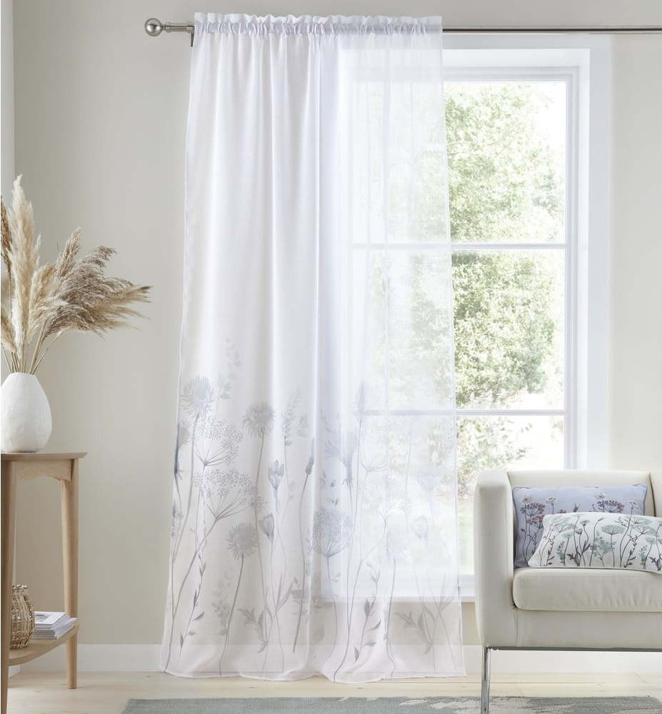 Bílá záclona 140x183 cm Meadowsweet Floral – Catherine Lansfield