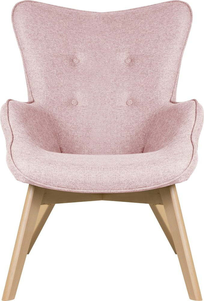 Světle růžové křeslo Niko – Ropez