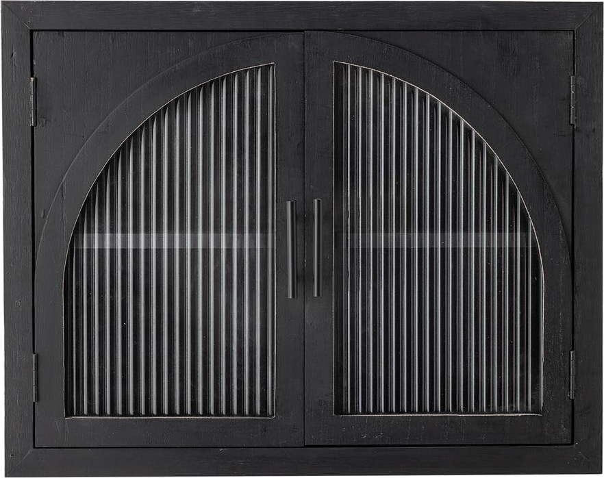 Černá závěsná vitrína z jedlového dřeva 62x49x23 cm Lario – Bloomingville