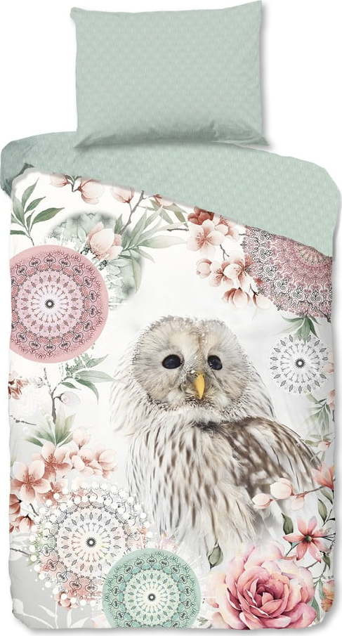 Zelené flanelové povlečení na jednolůžko 140x200 cm Omaira – HIP