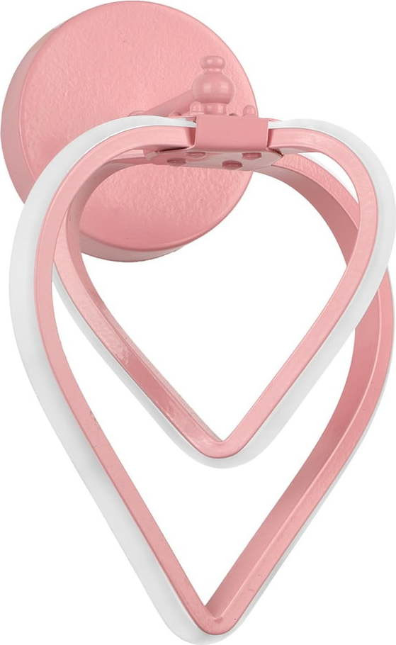 Růžové kovové LED nástěnné svítidlo Sevinc – Squid Lighting