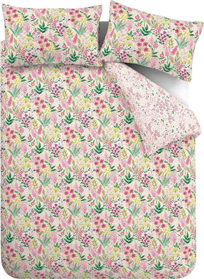 Růžové prodloužené povlečení na dvoulůžko 230x220 cm Tilly Floral – Catherine Lansfield