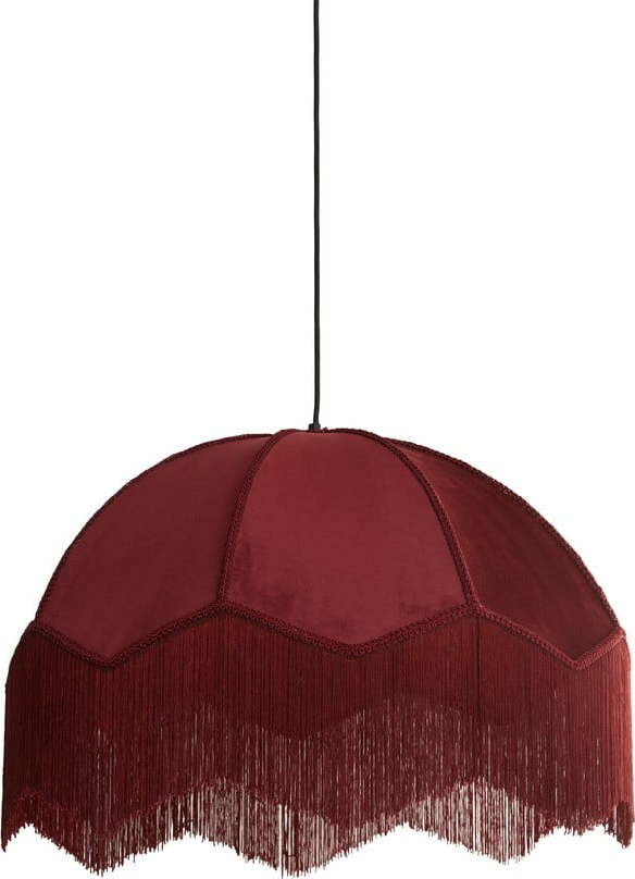 Vínové závěsné svítidlo s textilním stínidlem ø 50 cm Malacia – Light & Living