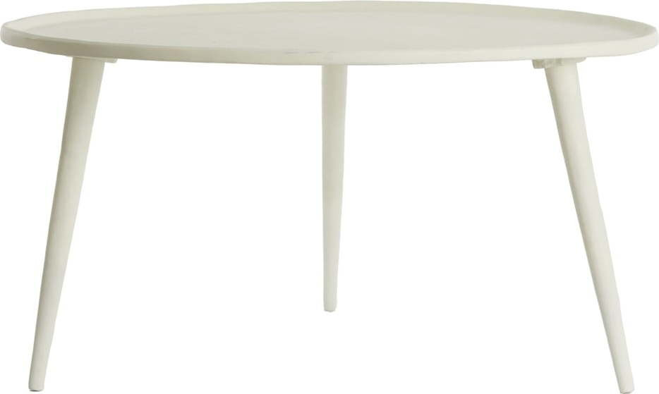 Krémový kovový kulatý konferenční stolek ø 67,5 cm Babina – Light & Living