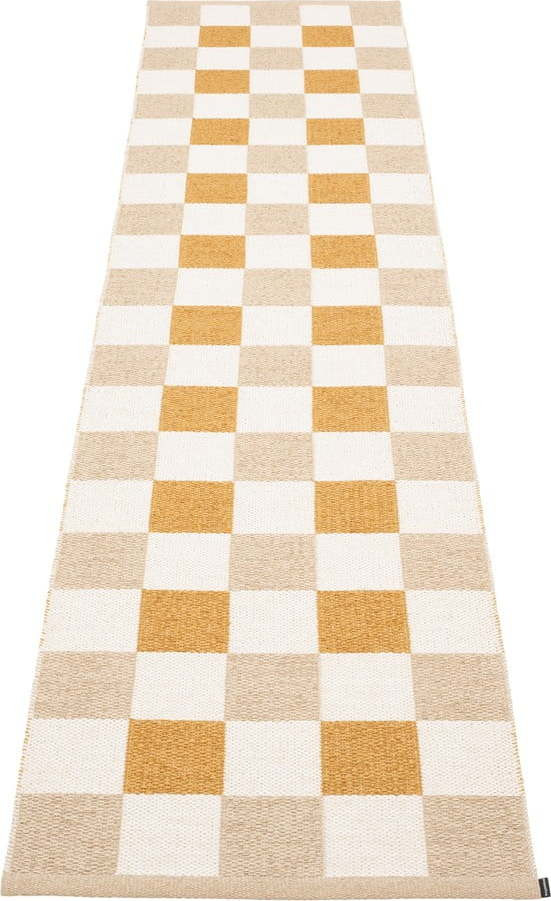 Okrově žluto-béžový vnitřní a venkovní běhoun 70x300 cm Pix Vanilla Ochre – Pappelina