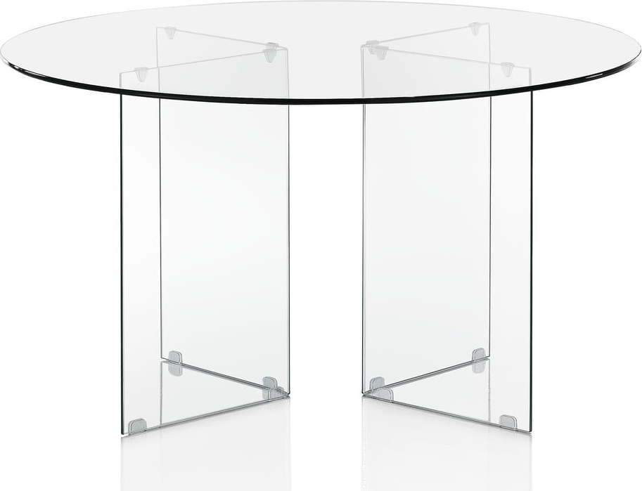 Skleněný kulatý jídelní stůl ø 50 cm Kaya – Tomasucci