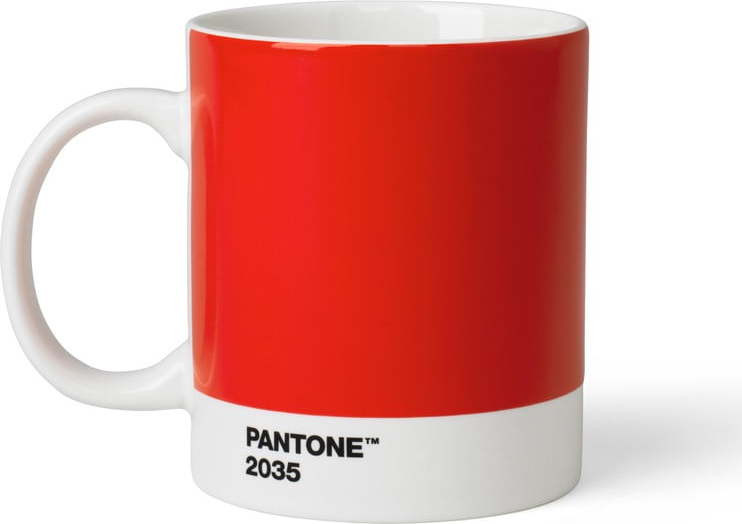 Červený keramický hrnek 375 ml Red 2035 – Pantone