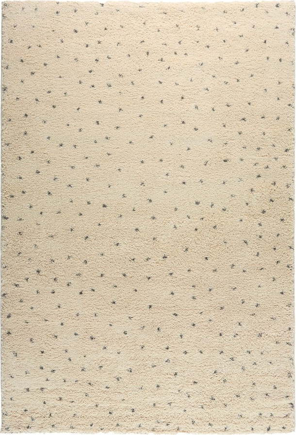 Krémovo-černý koberec Bonami Selection Dottie Black, 140 x 200 cm
