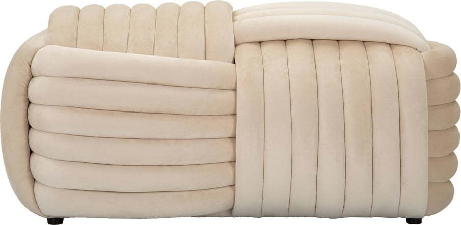 Krémová sametová lavice Softy – Mauro Ferretti