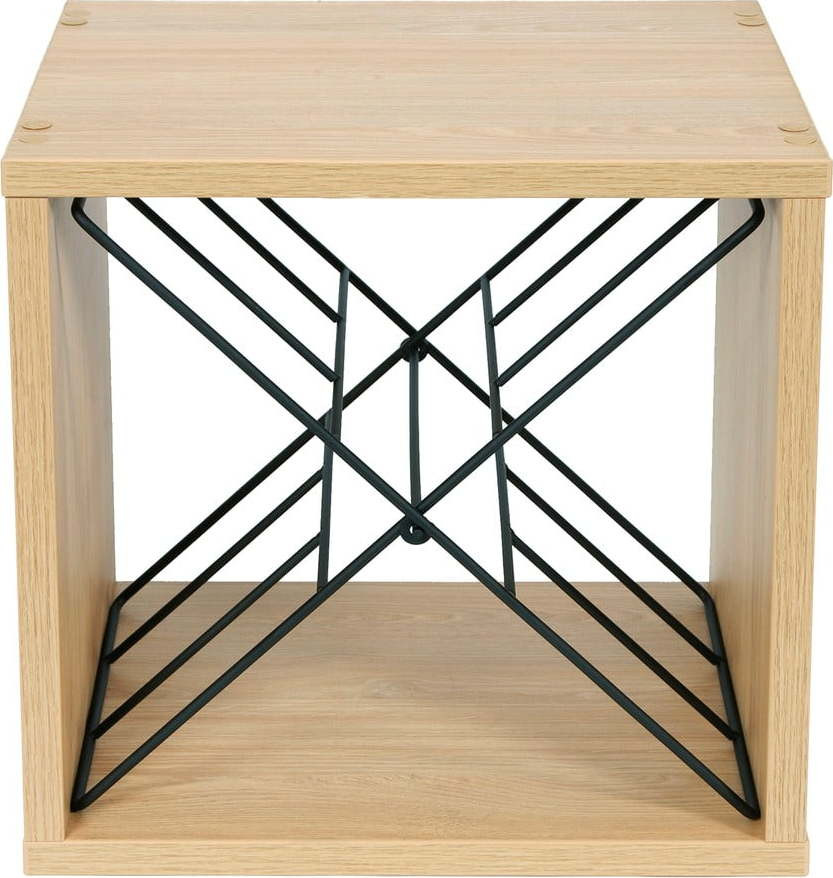 Regál na víno v dekoru jasanu v přírodní barvě počet lahví 12 36,5x36x29 cm Macon – Compactor