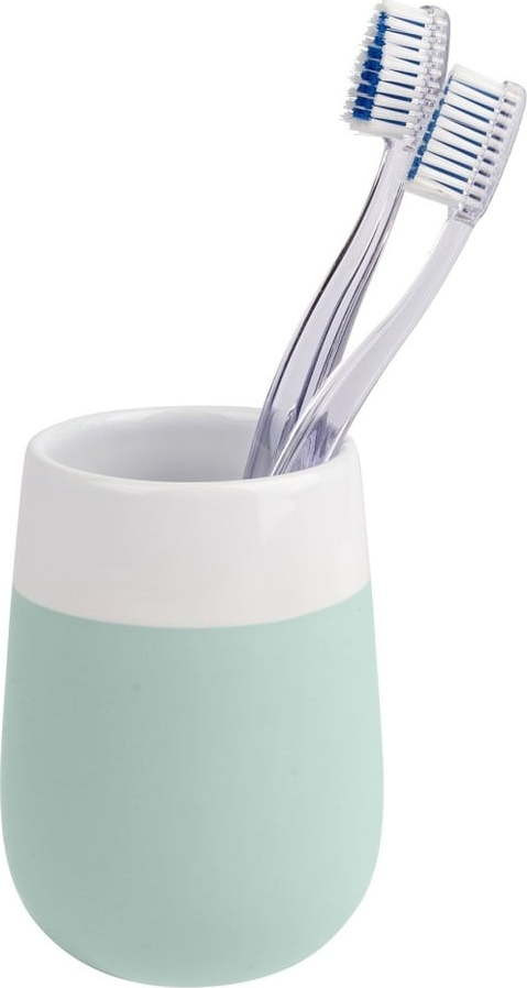 Keramický kelímek na zubní kartáčky v mentolové barvě Malta – Wenko