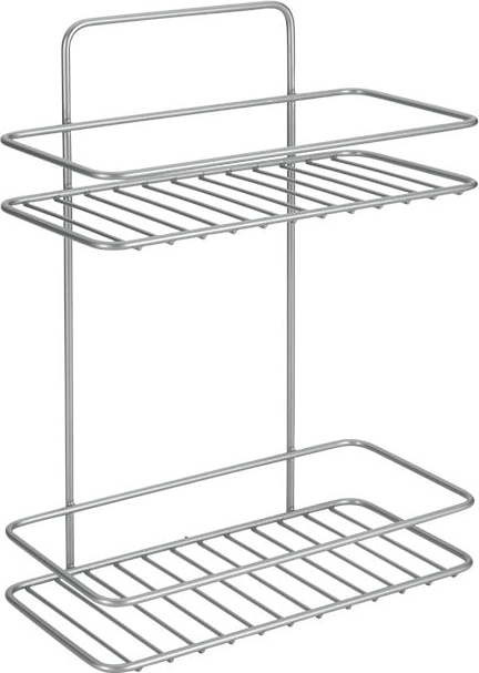 Nástěnná rohová koupelnová polička s dvěmi patry Metaltex Ref