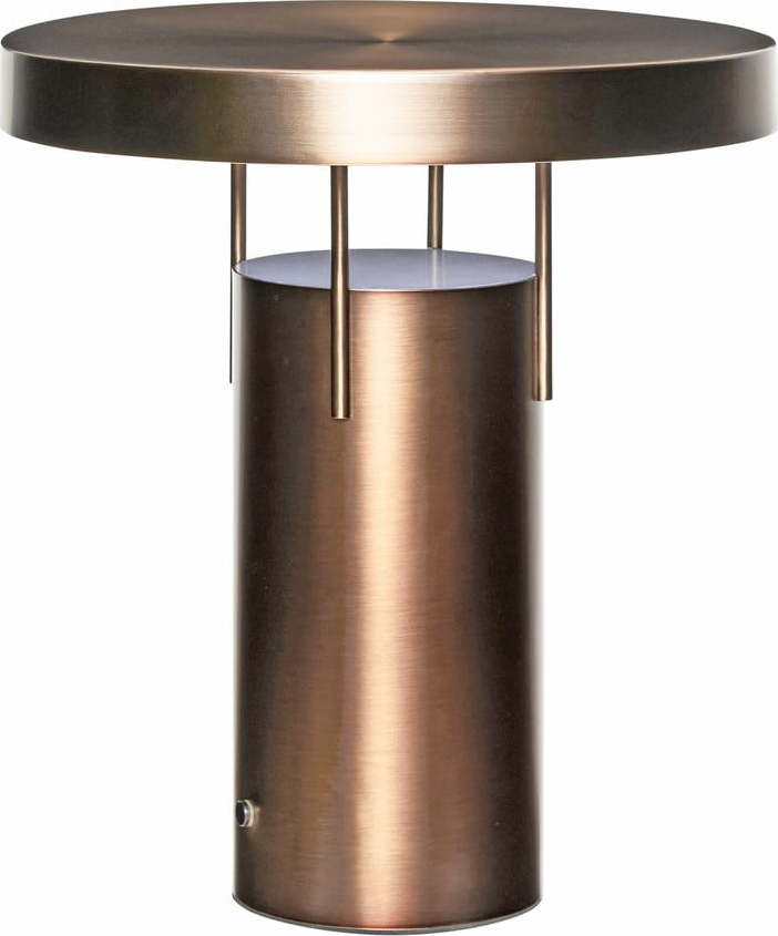 LED stmívatelná stolní lampa v bronzové barvě s kovovým stínidlem (výška 28 cm) BringMe – Hübsch