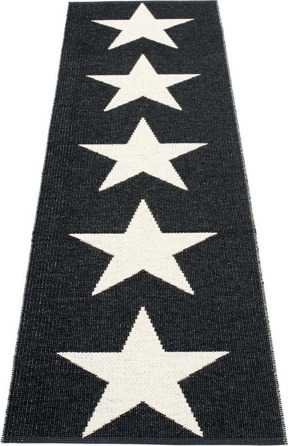 Černo-bílý vnitřní a venkovní běhoun 70x250 cm Viggo Black – Pappelina