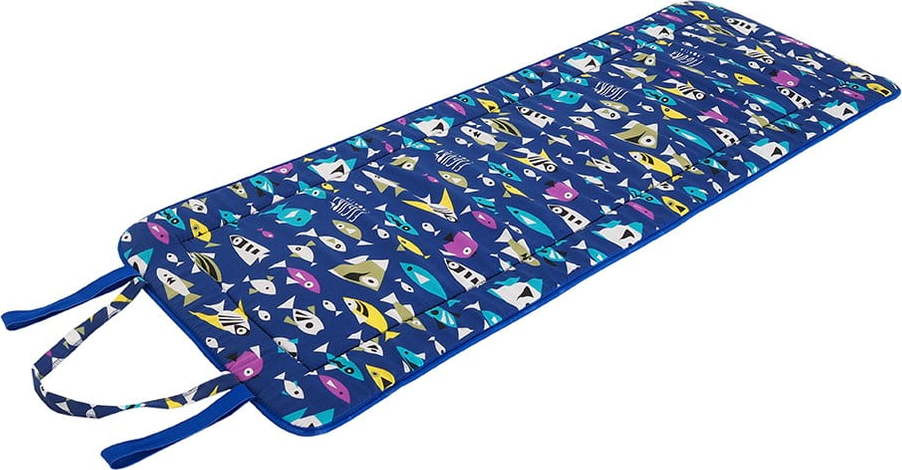 Modrý zahradní podsedák na lehátko 52x148 cm Fishes – B.E.S.