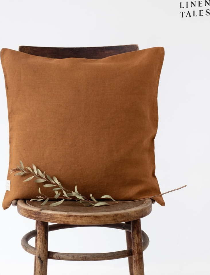 Lněný povlak na polštář 45x45 cm Hazelnut – Linen Tales