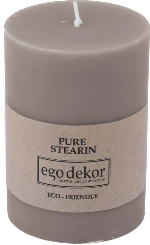 Béžově hnědá svíčka Eco candles by Ego dekor Friendly, doba hoření 37 h