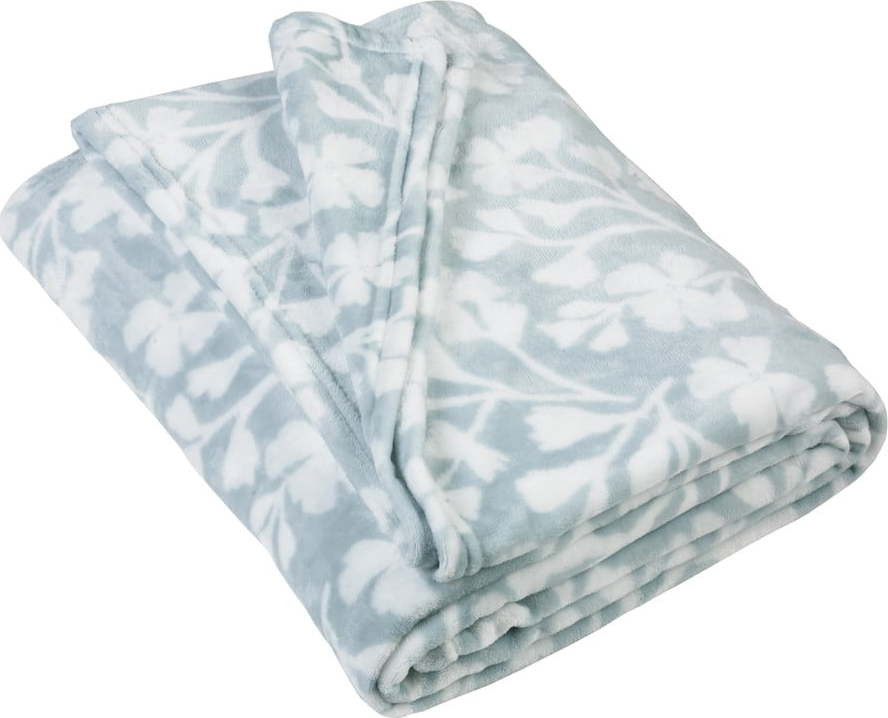 Modrá fleecová deka 200x240 cm Brooke Floral – Catherine Lansfield