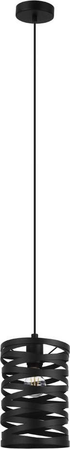 Černé závěsné svítidlo s kovovým stínidlem ø 18 cm CREMELLA – EGLO