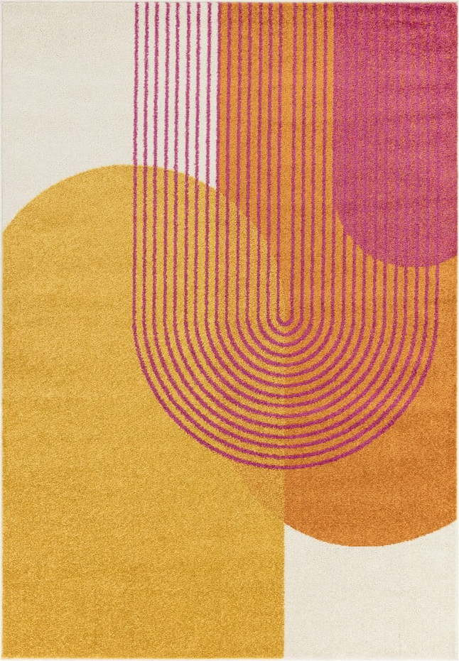 Žluto-oranžový koberec 120x170 cm Muse Orange Retro – Asiatic Carpets
