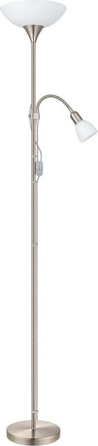Šedá stojací lampa se skleněným stínidlem (výška 176,5 cm) UP 2 – EGLO