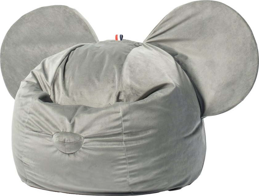 Šedý dětský sedací vak Ears – The Brooklyn Kids