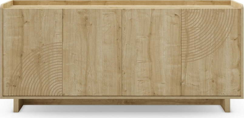 Komoda v dekoru dubu v přírodní barvě 180x80x40 cm Daira – Marckeric